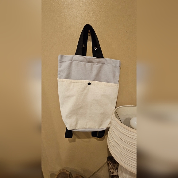 Stylish Two-Tone Backpack for Women - Picture 1 of 13
